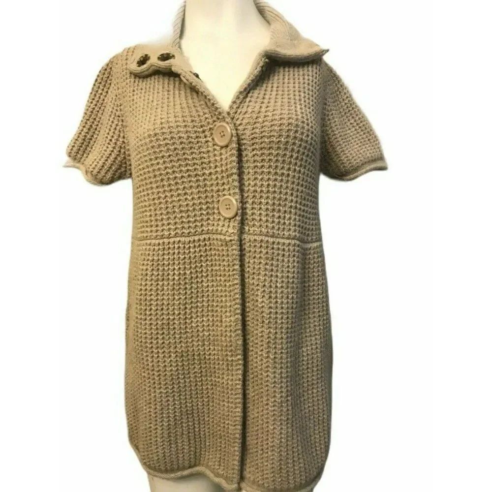 Calvin Klein Ladies Medium Cardigan Sweater Tunic Wool Blend